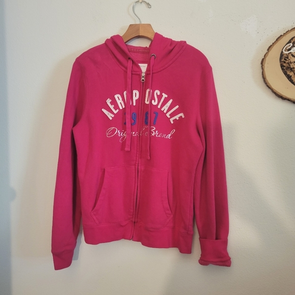 Aeropostale Jackets & Blazers - Aeropostale zip-up sweatshirt pink. XL ( medium fit) Hoodie